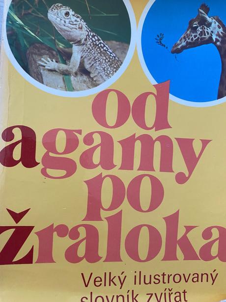 Veľká stará retro kniha od agami po žraloka,