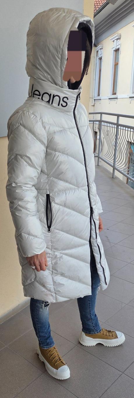 Calvin klein teply nepremokavý zimny kabat, calvin klein,l