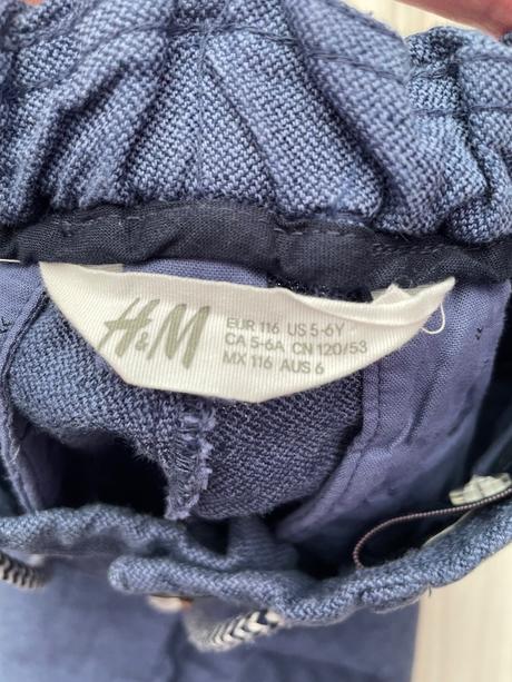 Nohavice letné, hm, 116, h&m,116