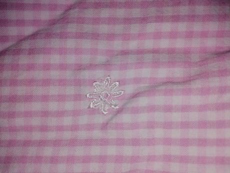 Kockované šaty s vyšitými kvetmi, 140