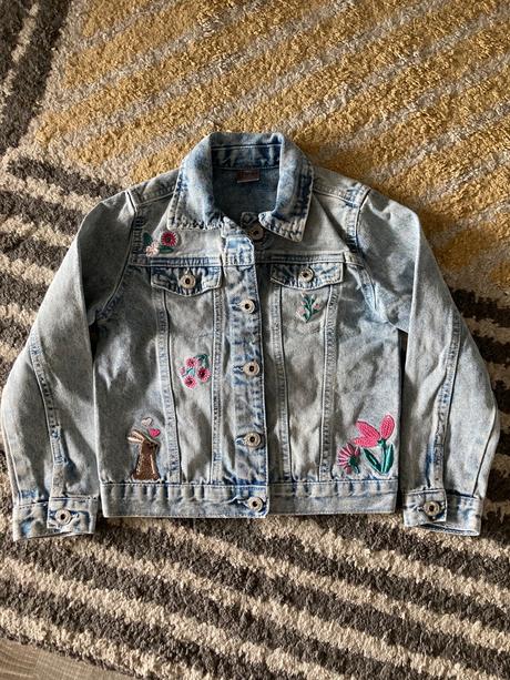 Rifľová bunda s výšivkami little kids, 122