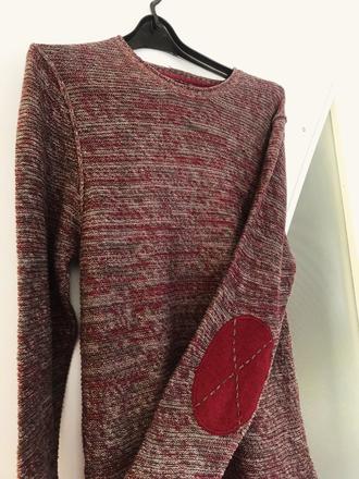 Dlhý melírovaný pulóver/minišaty, xl