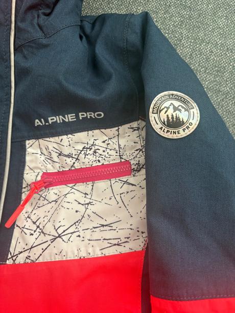 Lyžiarska bunda+otepľovačky, alpine pro,128