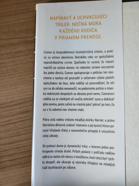 Do polnoci doma, skvelý úlovok,