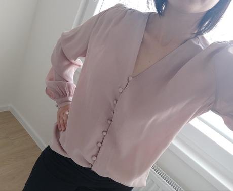 Pudrová blúzka h&m, h&m,36