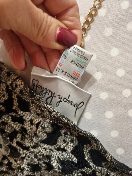 Slávnostný čierny čipkový top joseph ribkoff - s, s