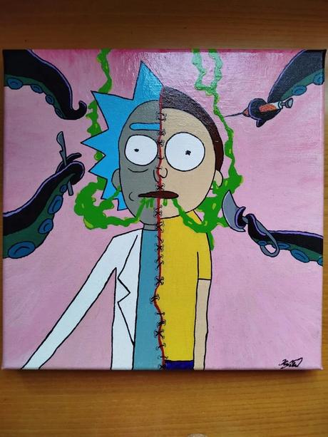 Handmade obraz rick and morty, 