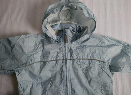 Svetlo modrá nepremokavá prechodná bunda decathlon, decathlon,116