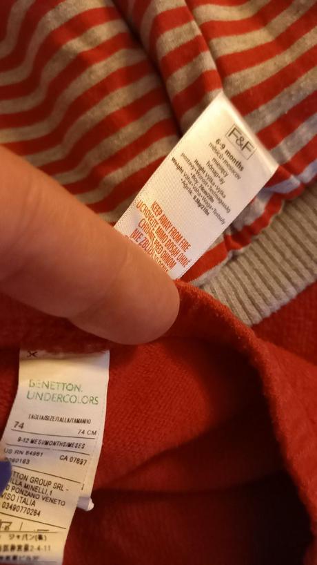 Vesta bledomodra cervene pasiky vo vnutri, f&f,74