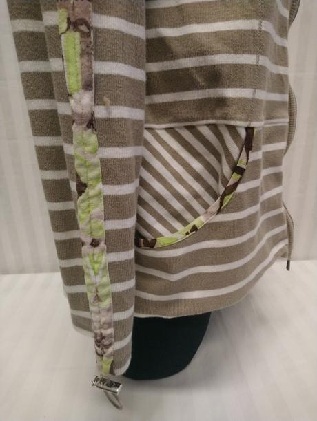 Dámska tenká pásikavá mikina na zips betty barclay, xl