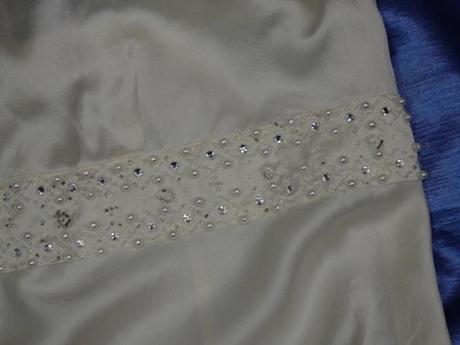 Luxusný zdobený hodvábny top, 48
