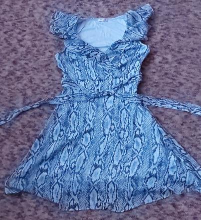 Modré šaty, orsay,s