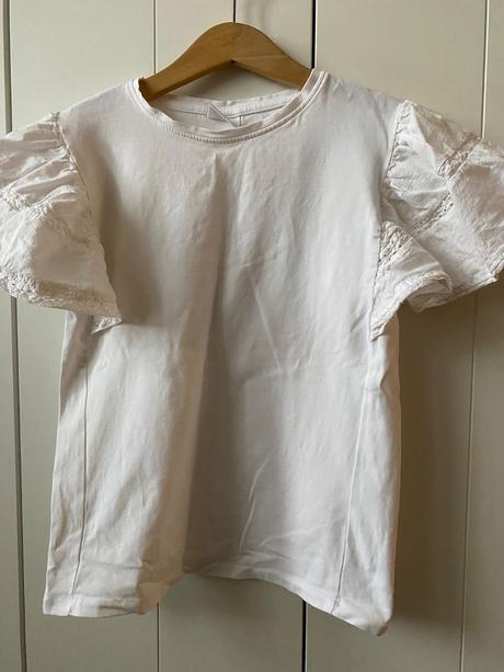 Tričko s volanovymi rukávmi, zara,128