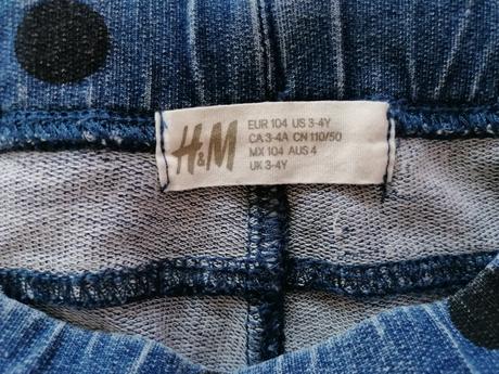 Džínsove leginy, h&m,104