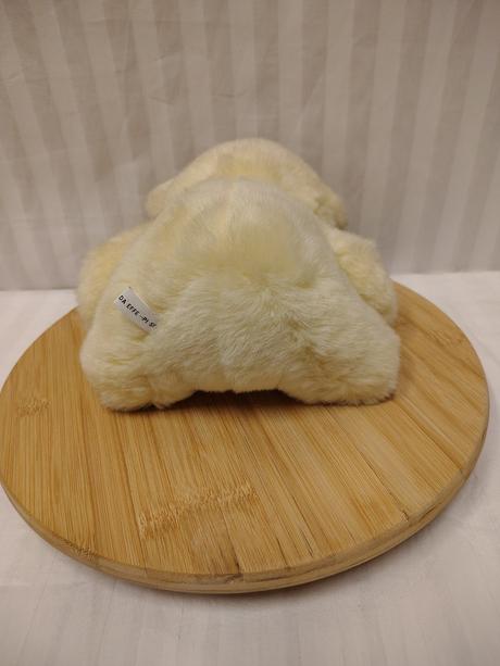 Plyšový krémový medveď s mašlou, 22 cm, 