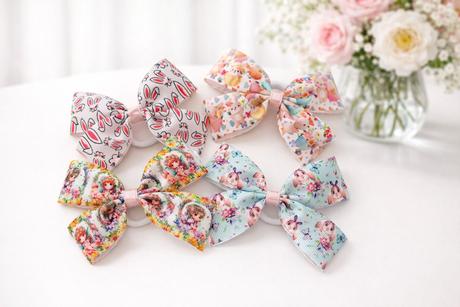 Balíčky mašiel na gumičke/štipce, 