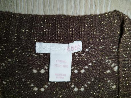 Pletené dievčenské bolerko, h&m,80