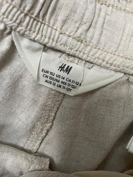 Ľanové šortky, h&m,152