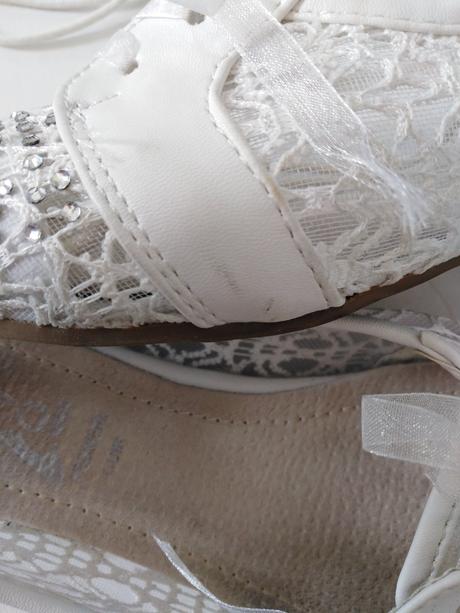 Biele krajkové balerínky 35/36, 35