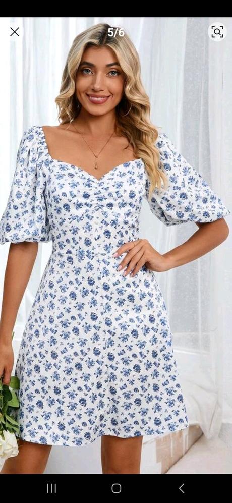 Minisaty blue flowers, m