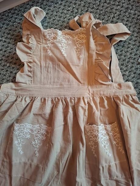 Vintage vyšívané zástery s kvetinovou textúrou, 