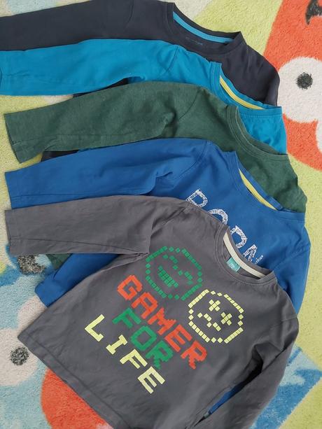 Tričko s dlhým rukávom 5 kusov, 110