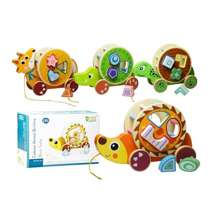 Drevená vkladačka na ťahanie,