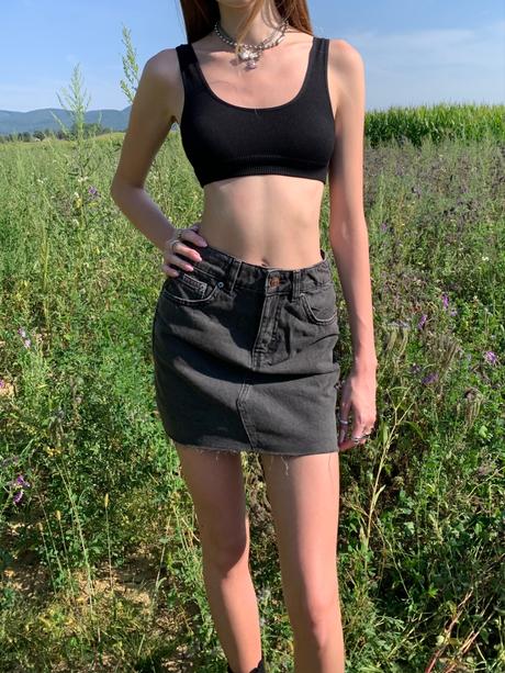 H&m džínsová sukňa, h&m,32