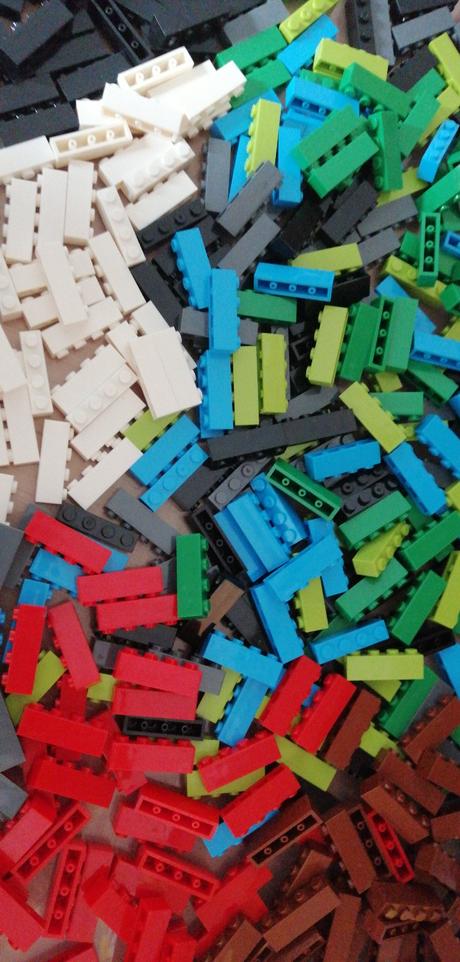 20ks stavebné kocky 1x4,