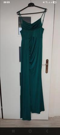 Smaragdovo zelené spoločenské šaty, s