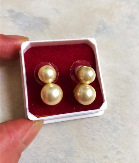 Dvojité perlové náušnice,