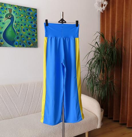 Široké retro nohavice s vysokým pásom  na tanec, m