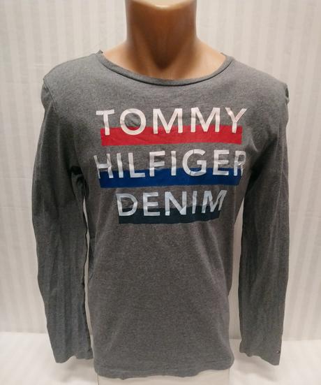 Sivé tričko s nápismi, tommy hilfiger, 164 cm, tommy hilfiger,164