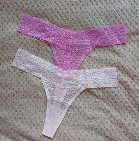 2 ks čipkované tangá nohavičky, l / m