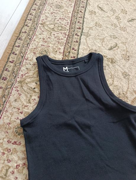 Čierne tielko, fishbone,m