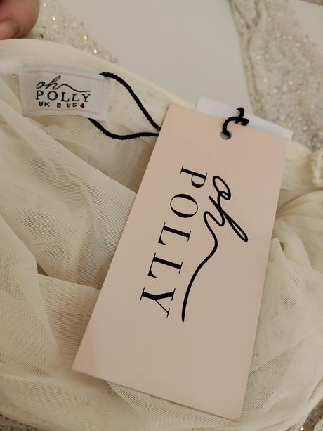 Oh polly marilla trblietavé mini šaty, s / xs