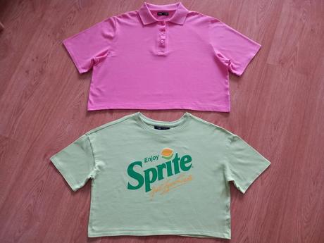 2ks bavlnený crop top - veľ. m - cena spolu za oba, sinsay,m