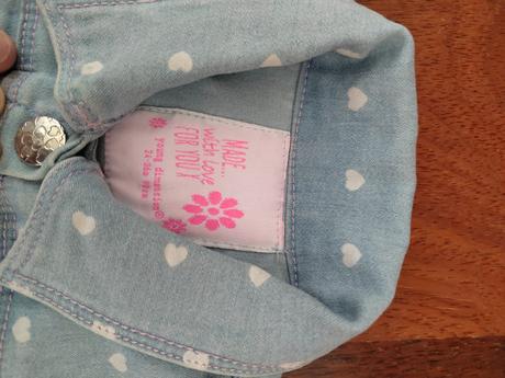 Rifľová bunda so srdiečkami v.98, 98