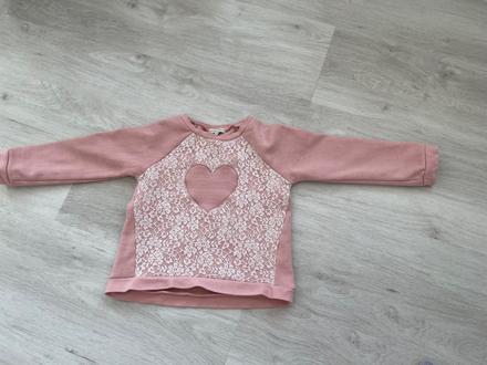 Mikina s čipkou, vertbaudet,110