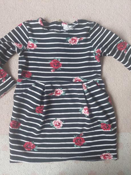 Kvetinkove saty h&m veľ. 98/104, h&m,98