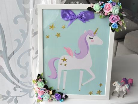 Obraz jednorožec- 43x33cm,