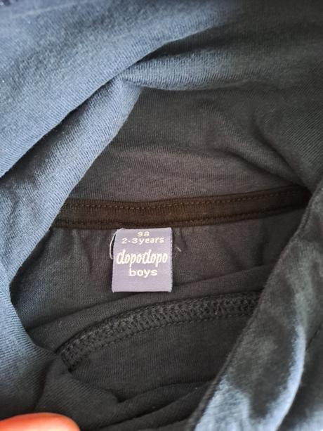 Tnka mikina tricko s golierom, 98