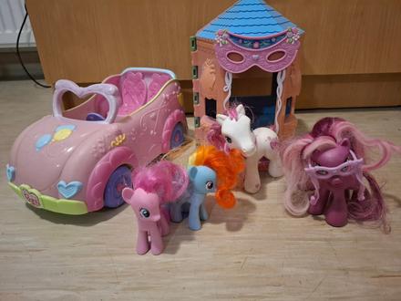 My little pony - domček, auto, poníci, 