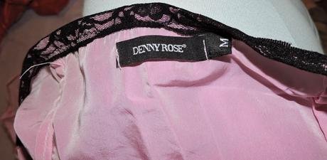 Ružove šaty s tylom deni rose, xs