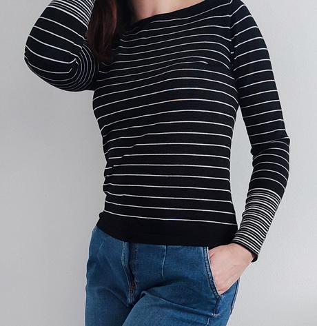 Elastický prúžkovaný svetrík reserved, reserved,s