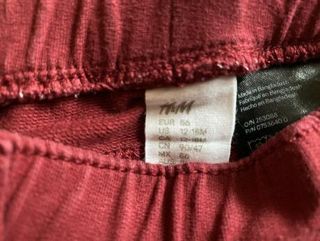 Kvalitné legínové nohavice - tepláčky h&m v. 86, h&m,86