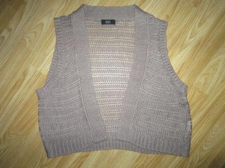 Hnedá vestička f&f č. l/xl uk 14, f&f,l