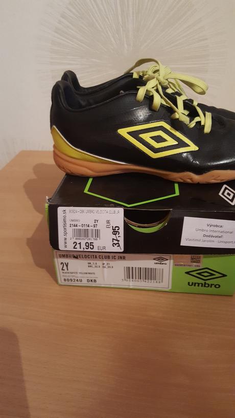 Detská halová obuv, umbro,33