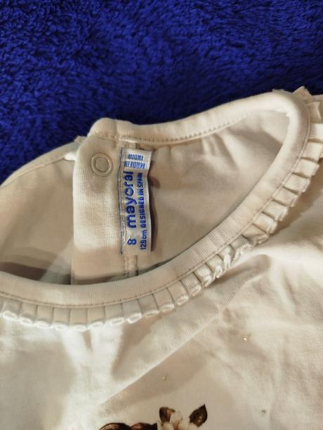 Tričko s dievčatkom a kvetinami, mayoral,128