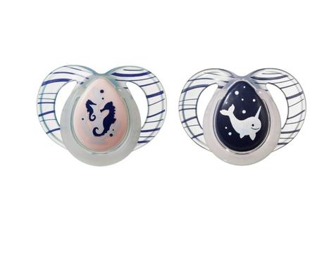 Tommee tippee cumlík c2n silikón night 6-18m, 2 ks, tommee tippee